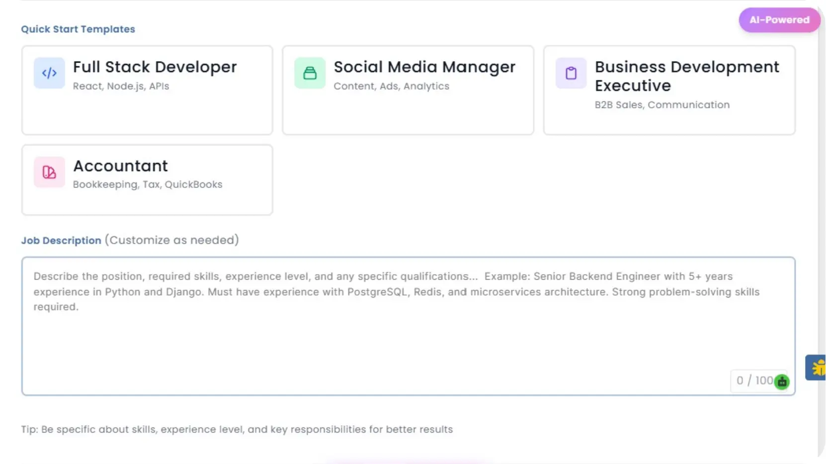 Industry-Specific Templates